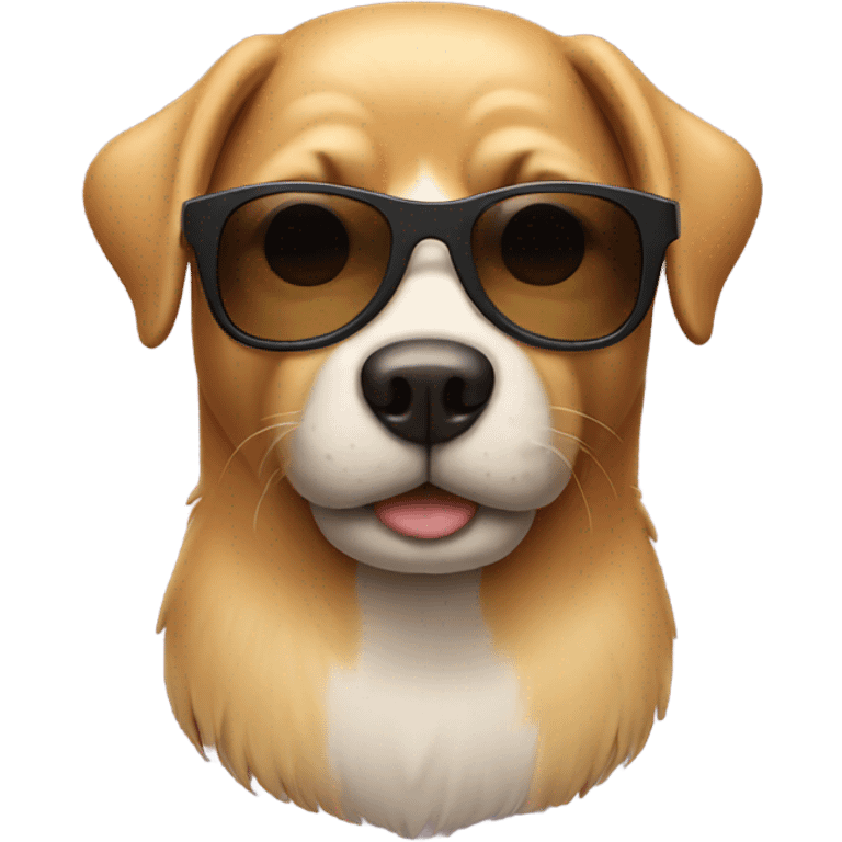 Dog with sunglasses emoji