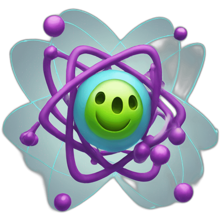 atom and it's subatomic particle emoji