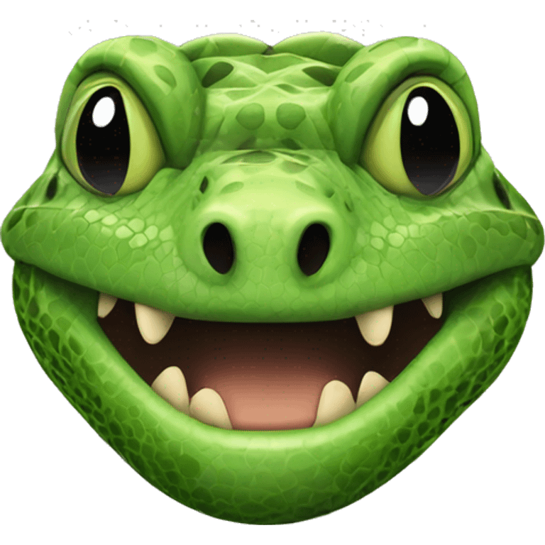 Green Gila Monster Face Big Chin emoji