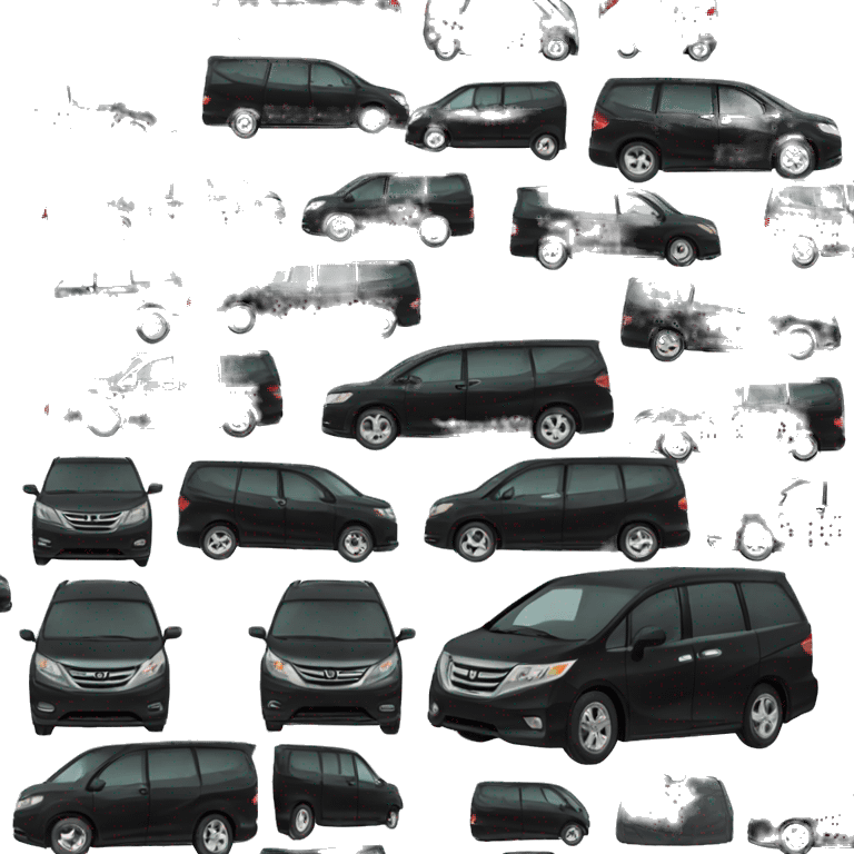 black honda minivan emoji