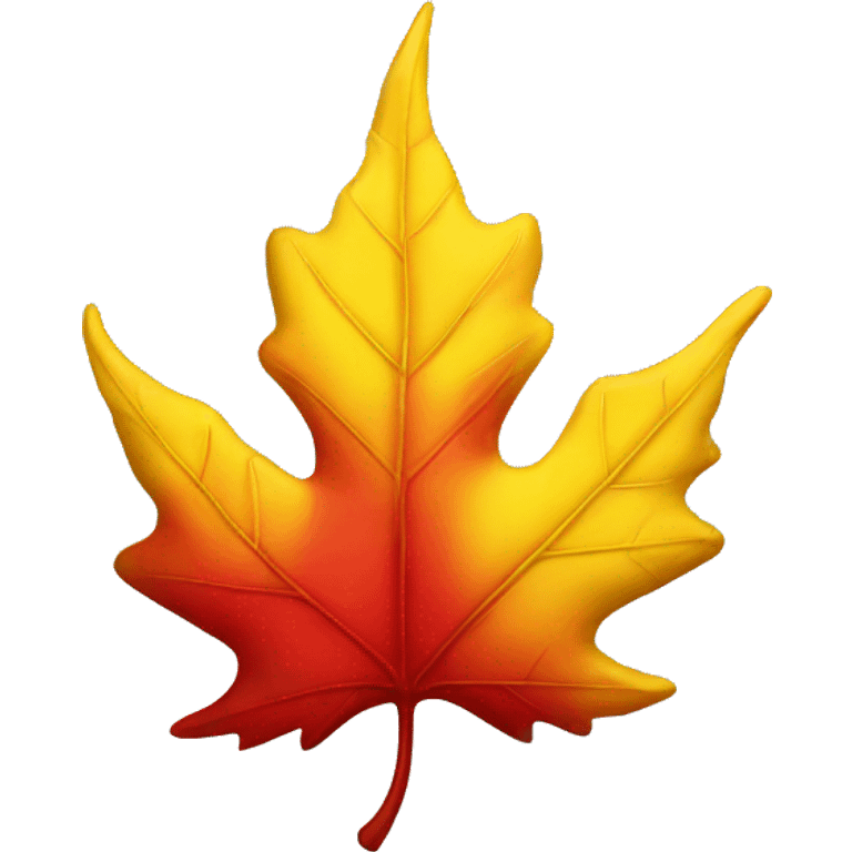 fall leaf yellow and red emoji