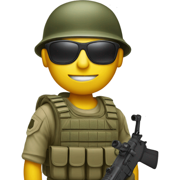 soldier with sunglasses holding rifle emoji