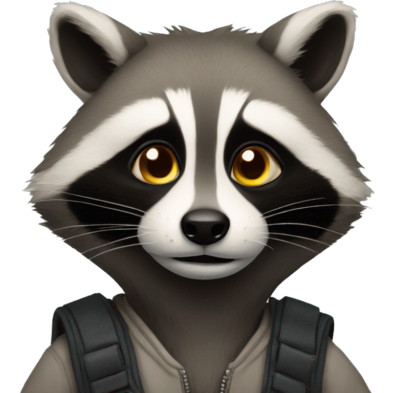 High raccoon  emoji