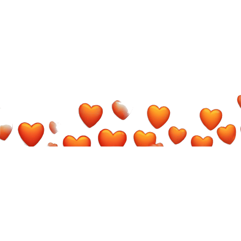 bleeding red heart shape glowing red-orange emoji