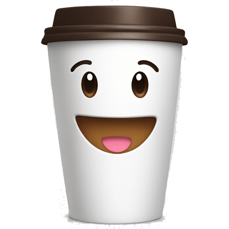 Coffee cup smiling emoji