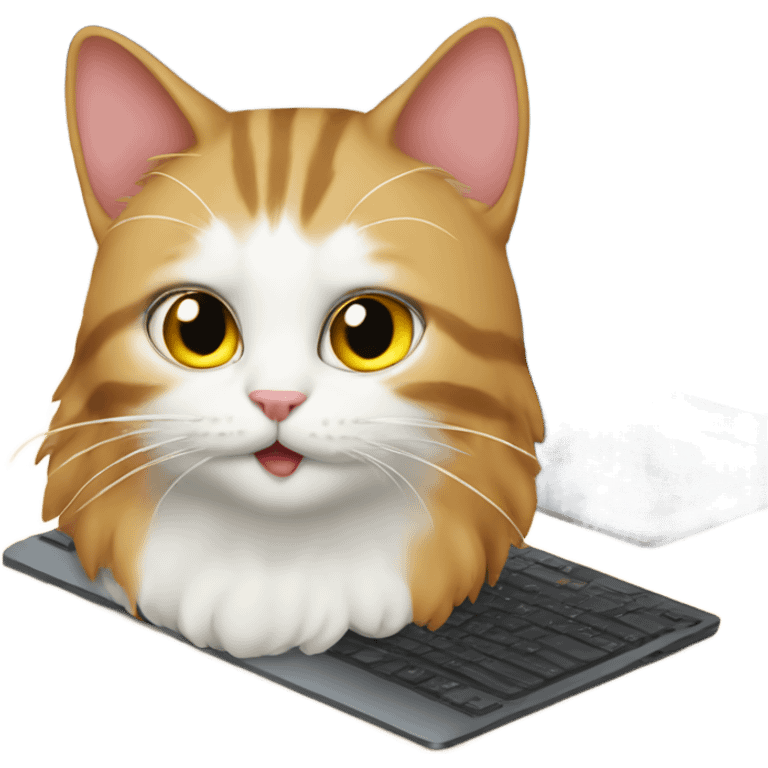 Cat and pc emoji