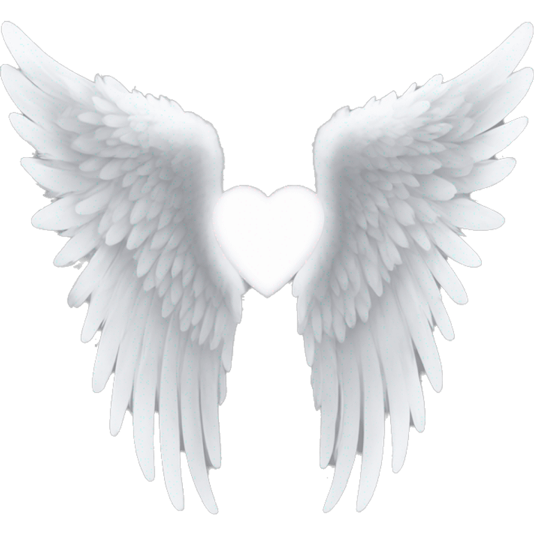 Generate a white angel wings emoji