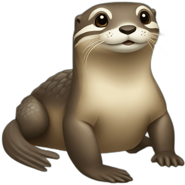 loutre sur tortue emoji