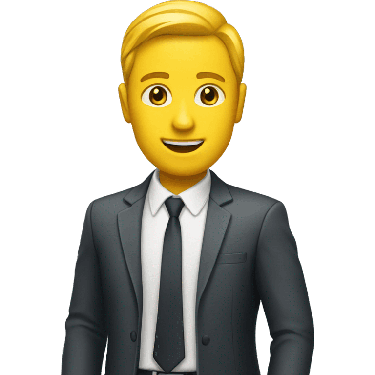 Manager in corporate yellow body color emoji