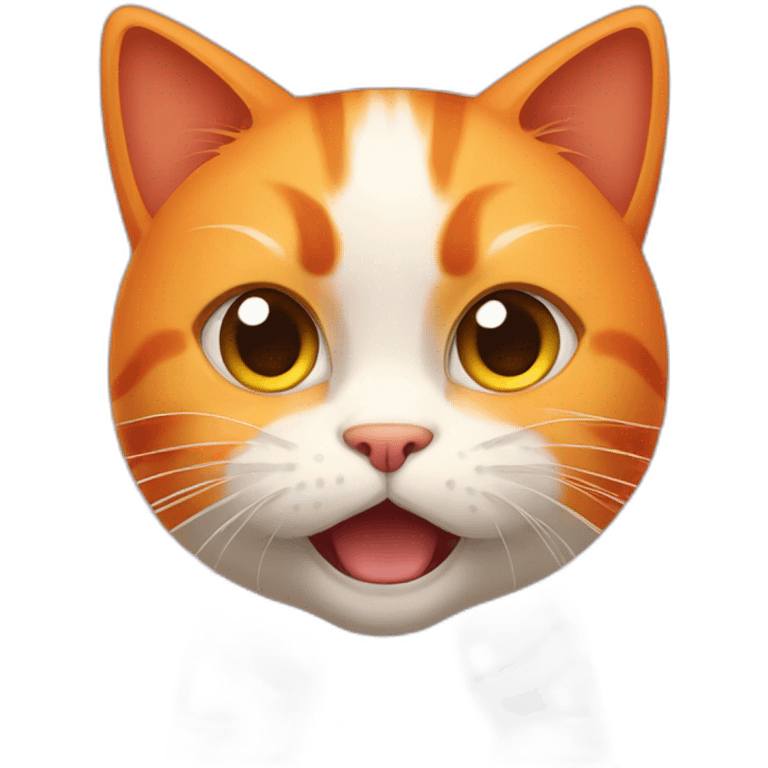 Angry cute orange cat emoji