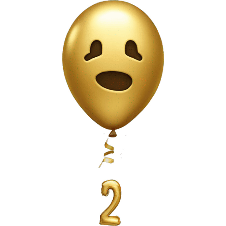 gold namber 25 baloon emoji