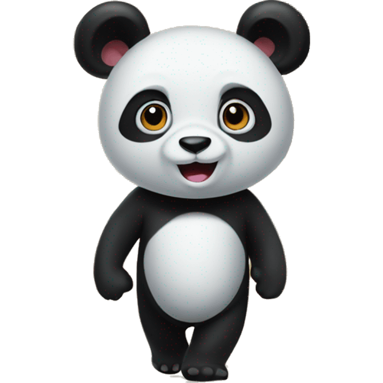 panda goes to the entrance  emoji