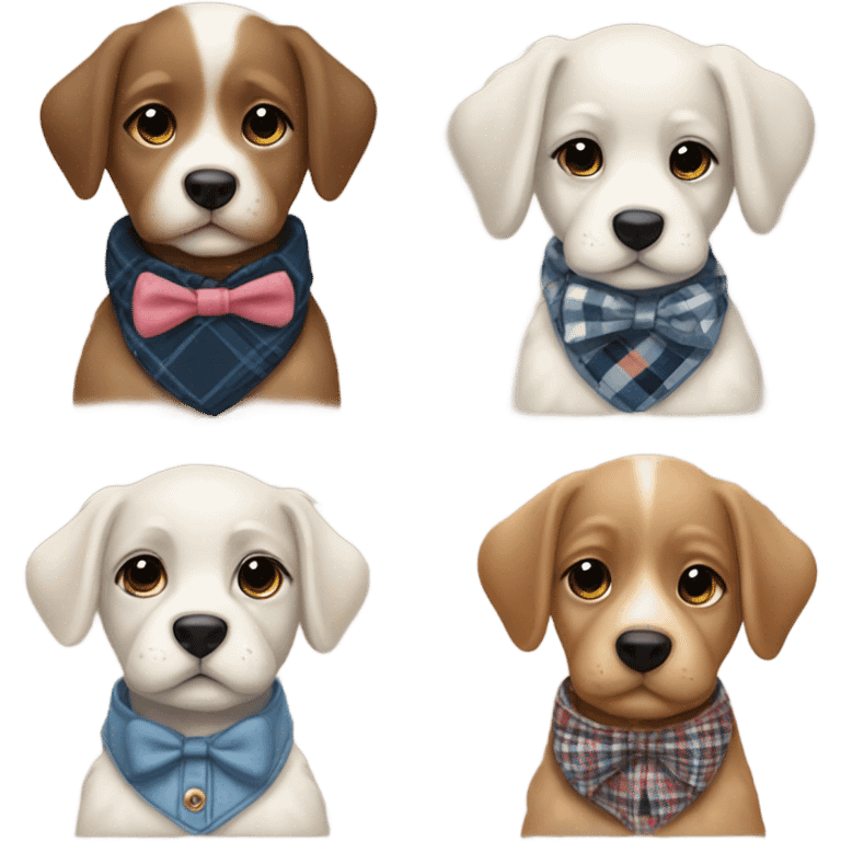 Cute preppy puppies emoji