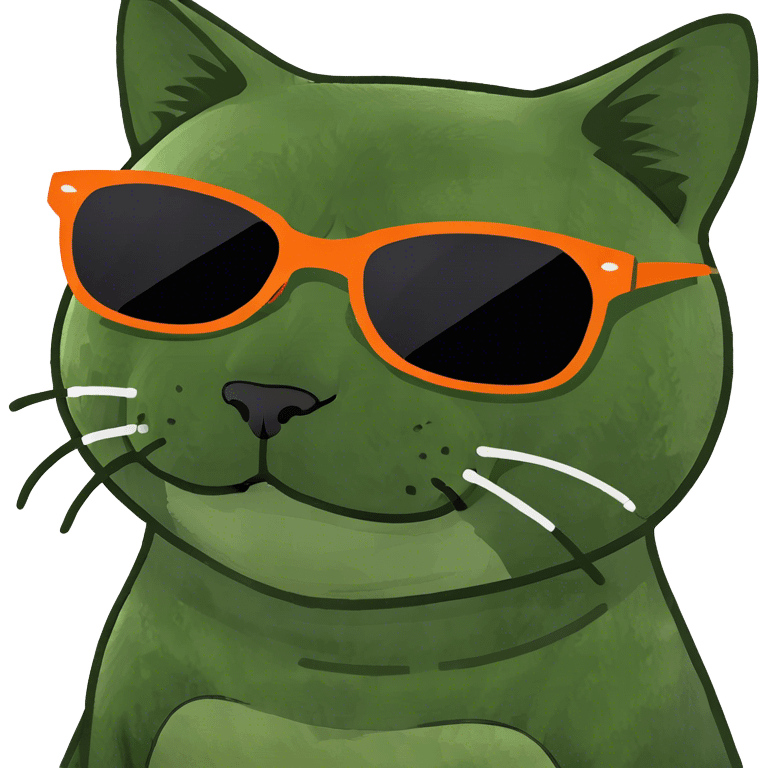 Cat with sunglasses emoji