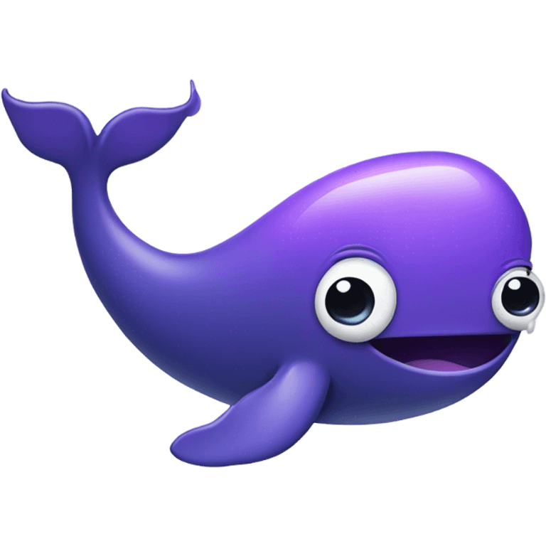 Whale crying purple emoji