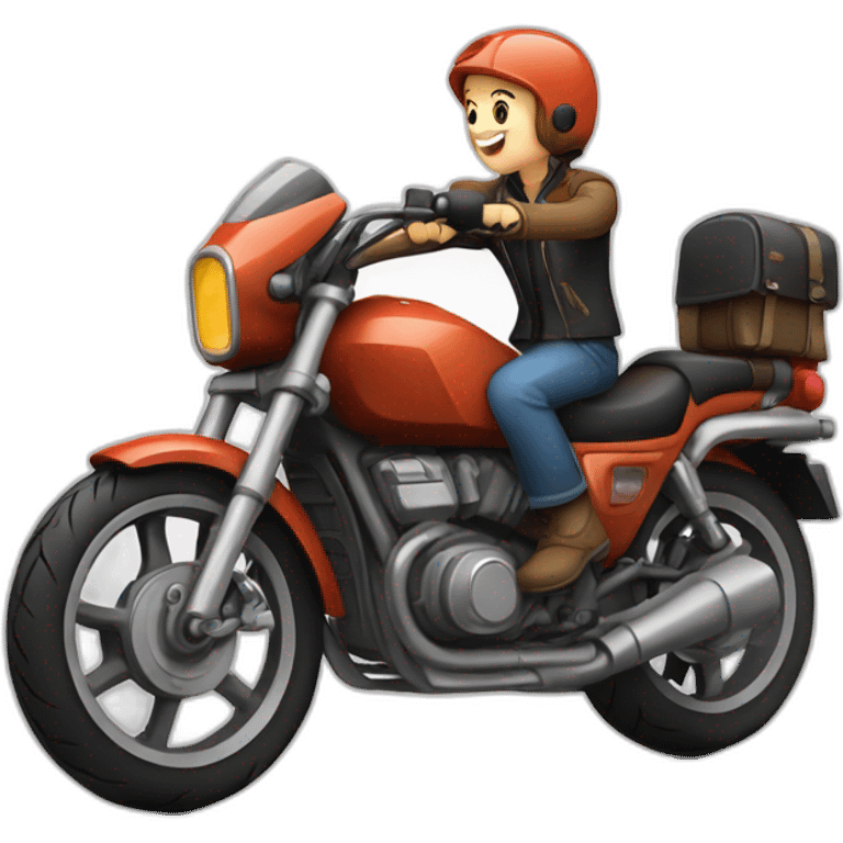 Motorrad mit Kind drauf emoji