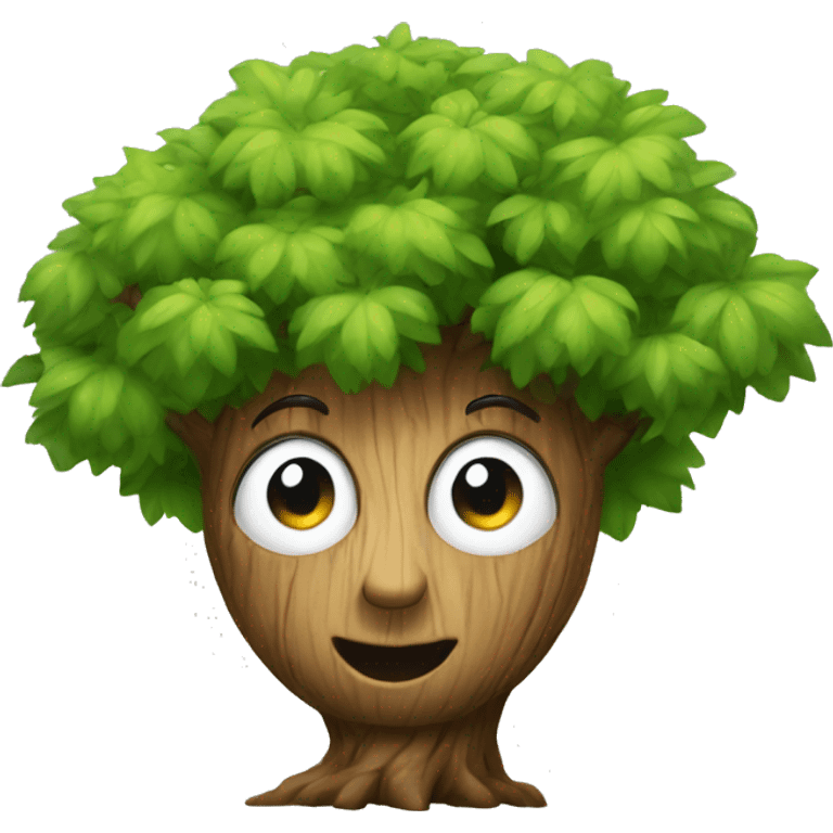 tree with face emoji