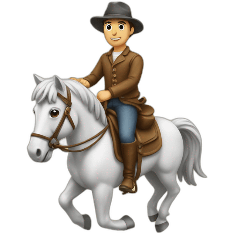 Homme sur cheval emoji