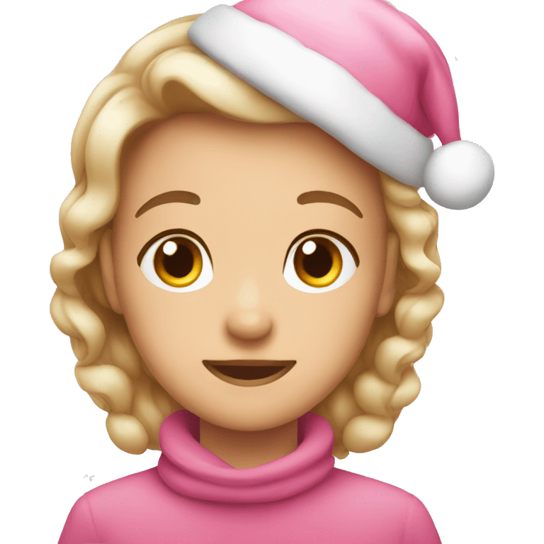 Cute pink christmas emojis emoji