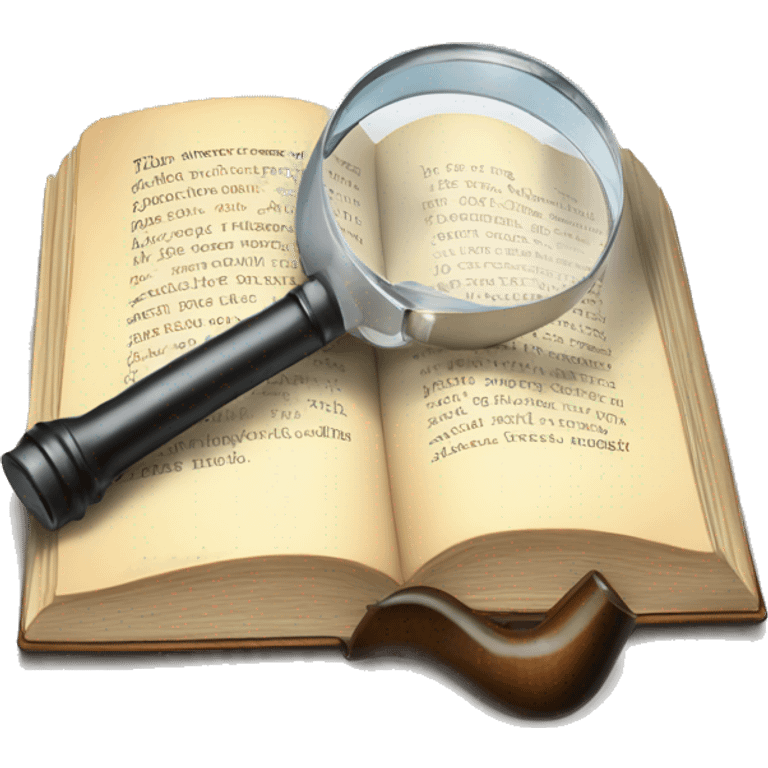 crime book with magnifying glass and pipe emoji