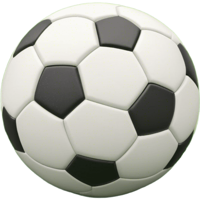 Cinematic Realistic image of a soccer ball resting on a lush, manicured field, rendered with detailed panel textures and crisp stitching, bathed in soft, natural lighting that highlights its timeless athletic appeal emoji