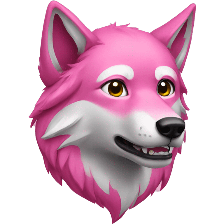 pink wolf  emoji