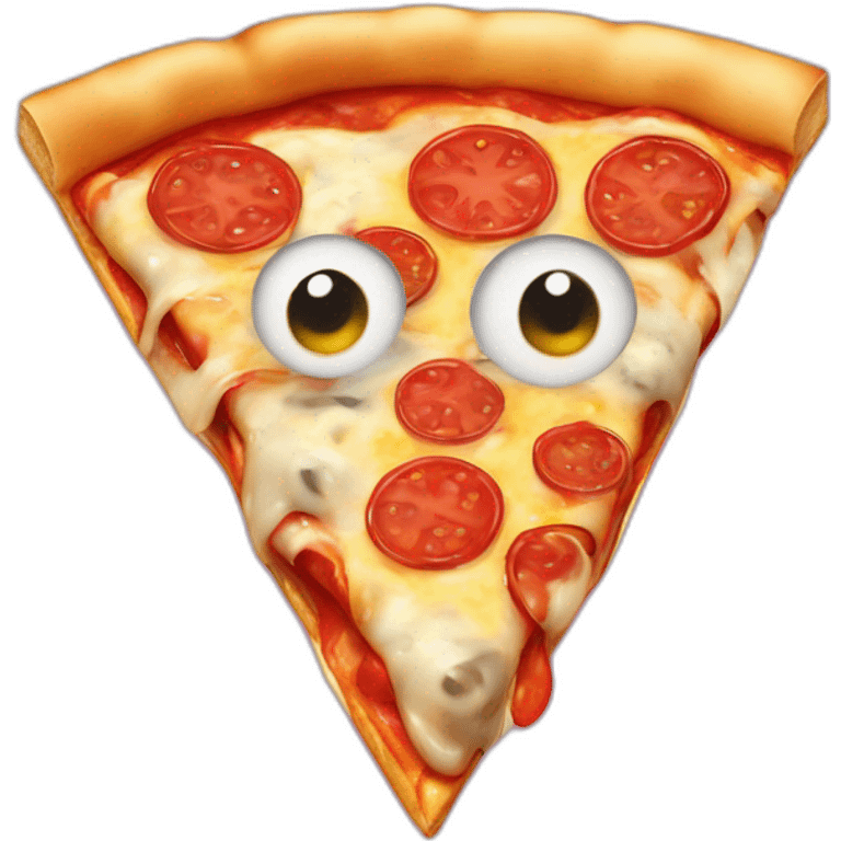 Pizza con ojos emoji