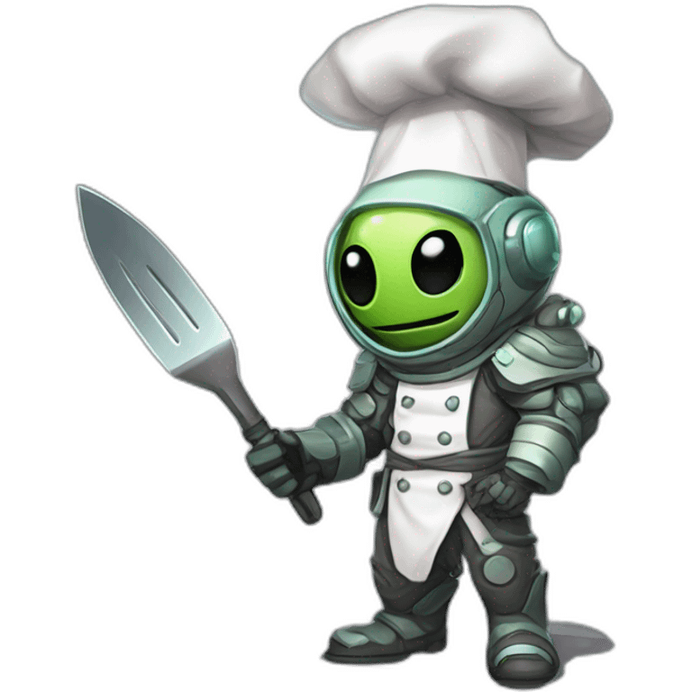 alien chef scifi roguelike rpg style inspired by slay the spire digital art emoji