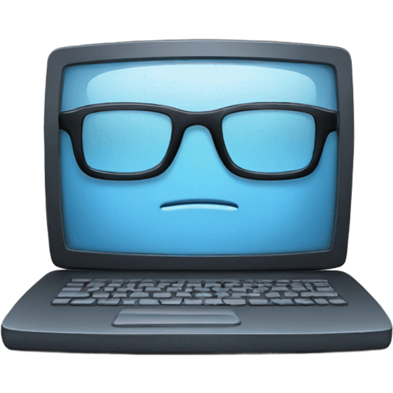 computer with glasses emoji