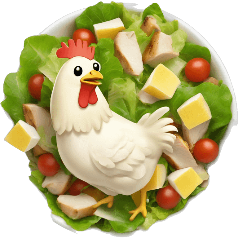 Chicken cesar salad  emoji