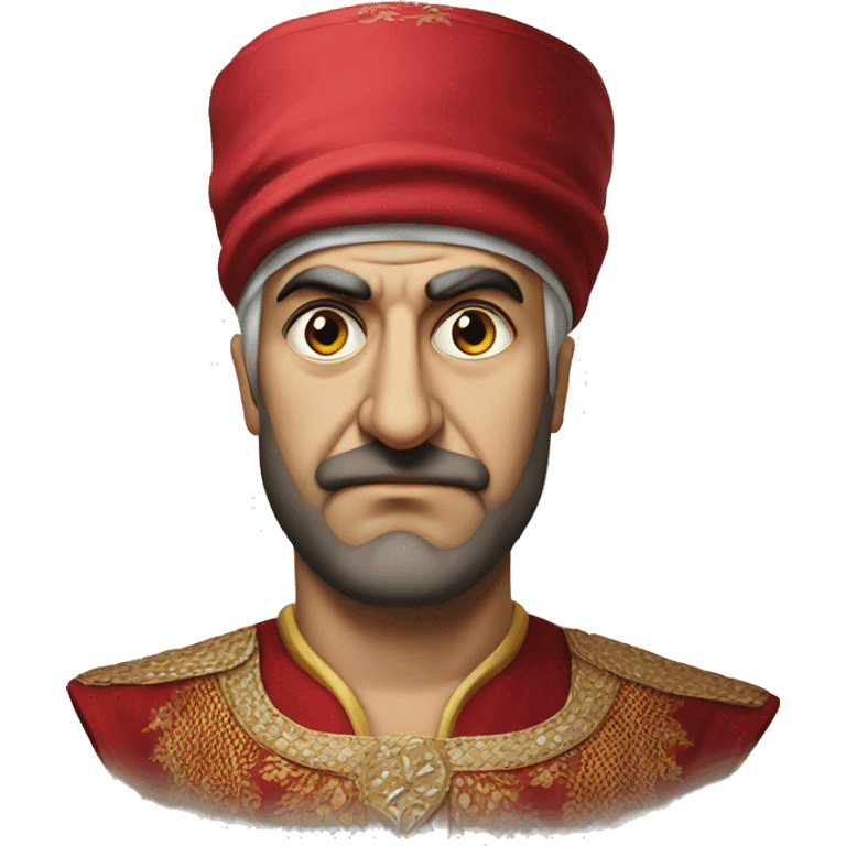 Turkish Sultan photorealistic serious emoji