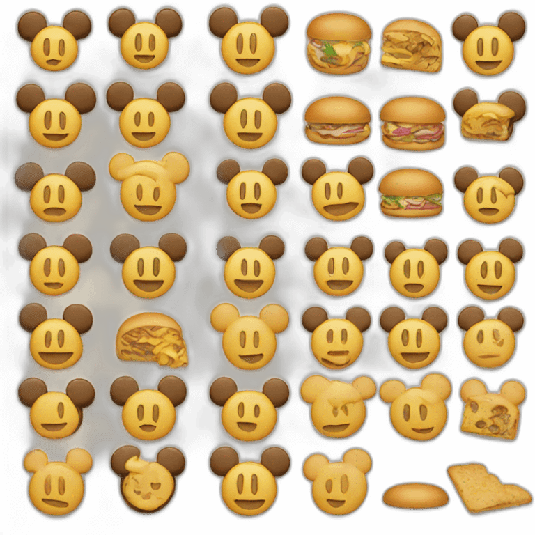 mickey shaped food emoji