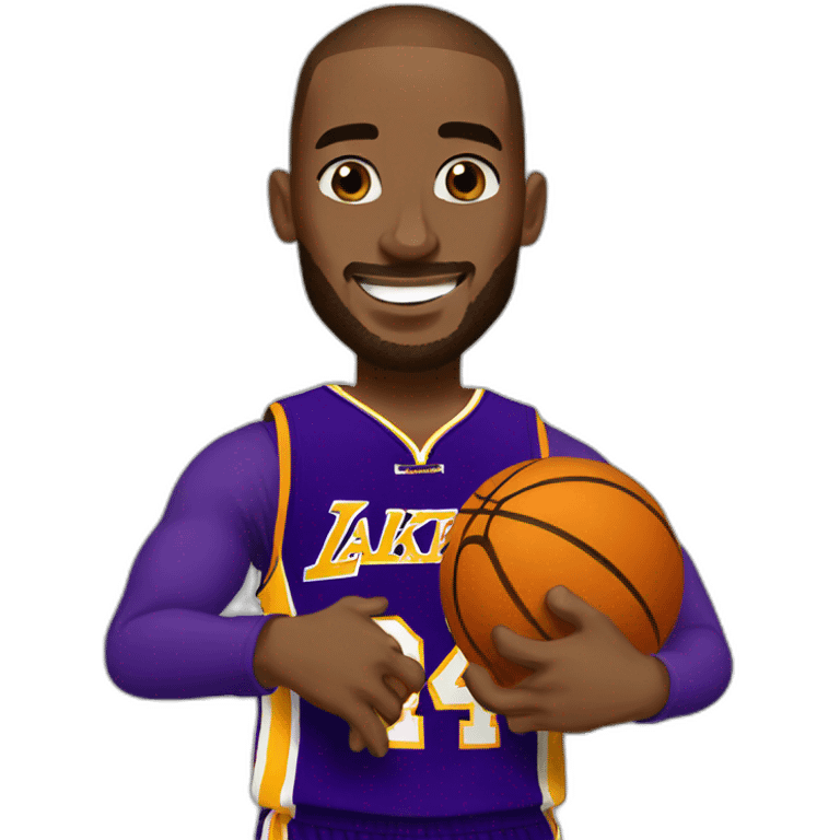 Kobe Bryant with the ball emoji