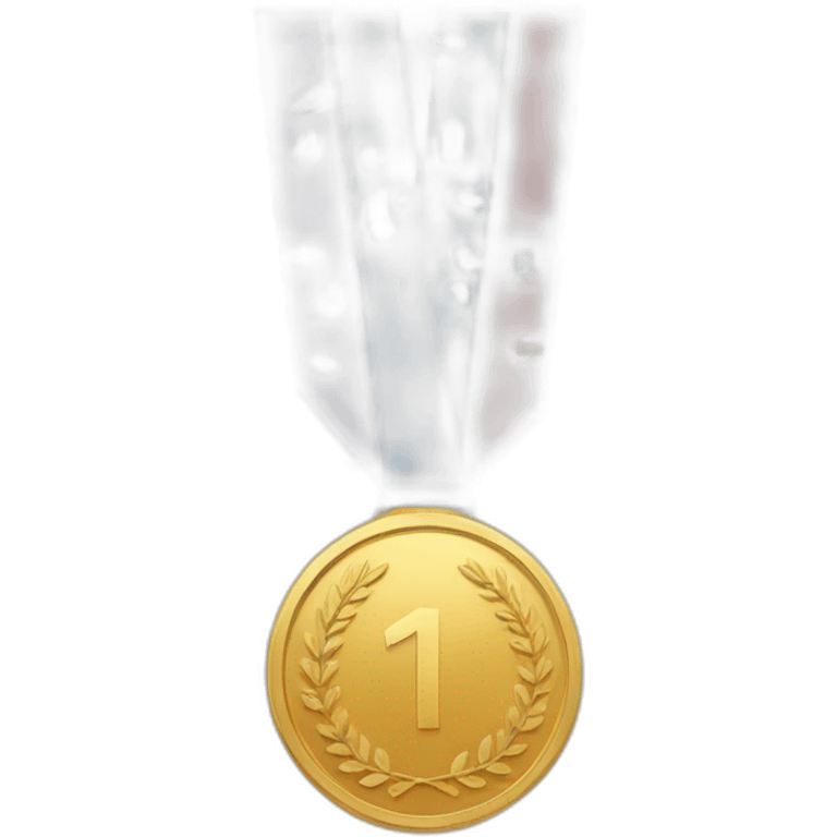  medal, trophy with confetti symbolizing bonification emoji