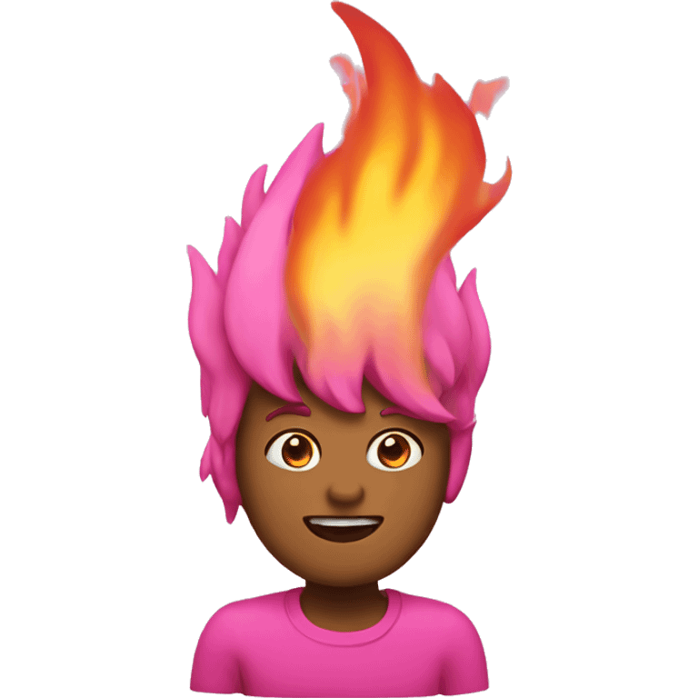 Pink fire emoji