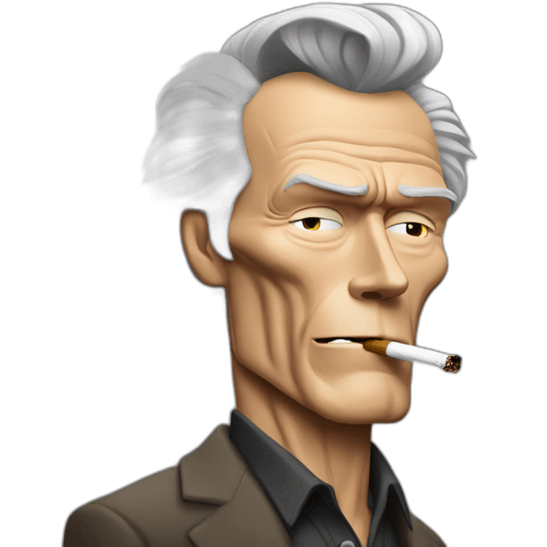 Real life Clint eastwood smoking emoji