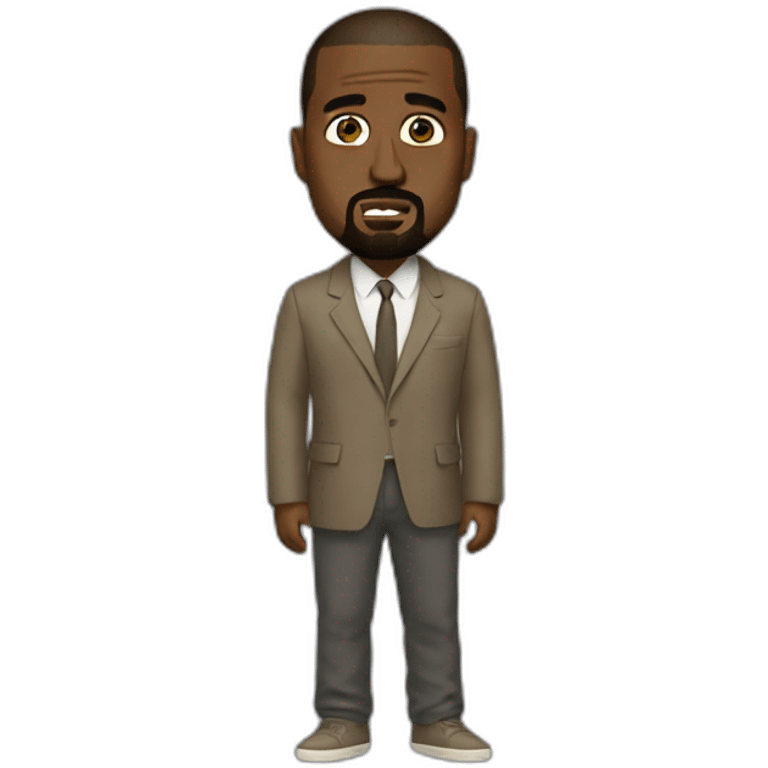 kanye west with huge earnings emoji