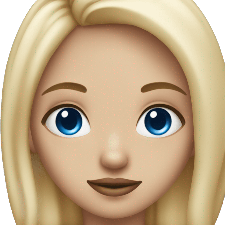 Girl with blue eyes and blonde hair with tattoos emoji