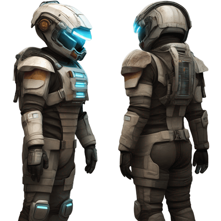 Isaac Clarke dead space suit front and back emoji