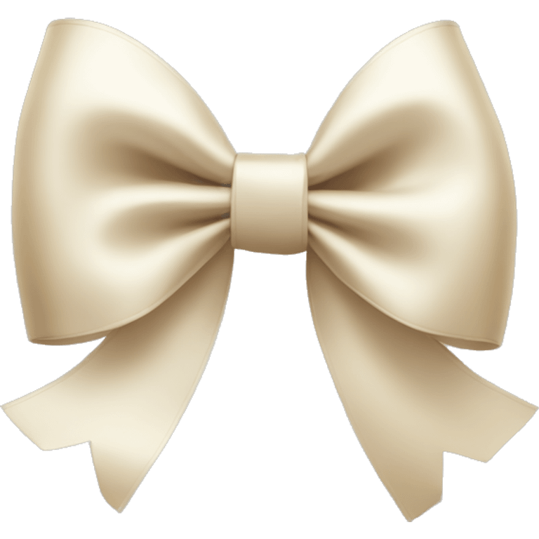 white and beige biggest satin bow emoji