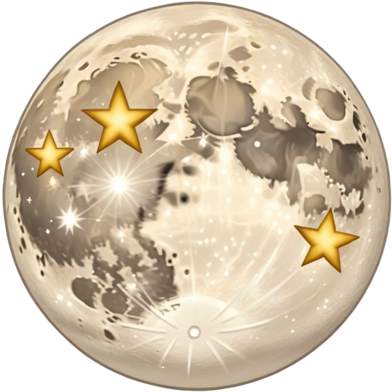 Stars around moon  emoji