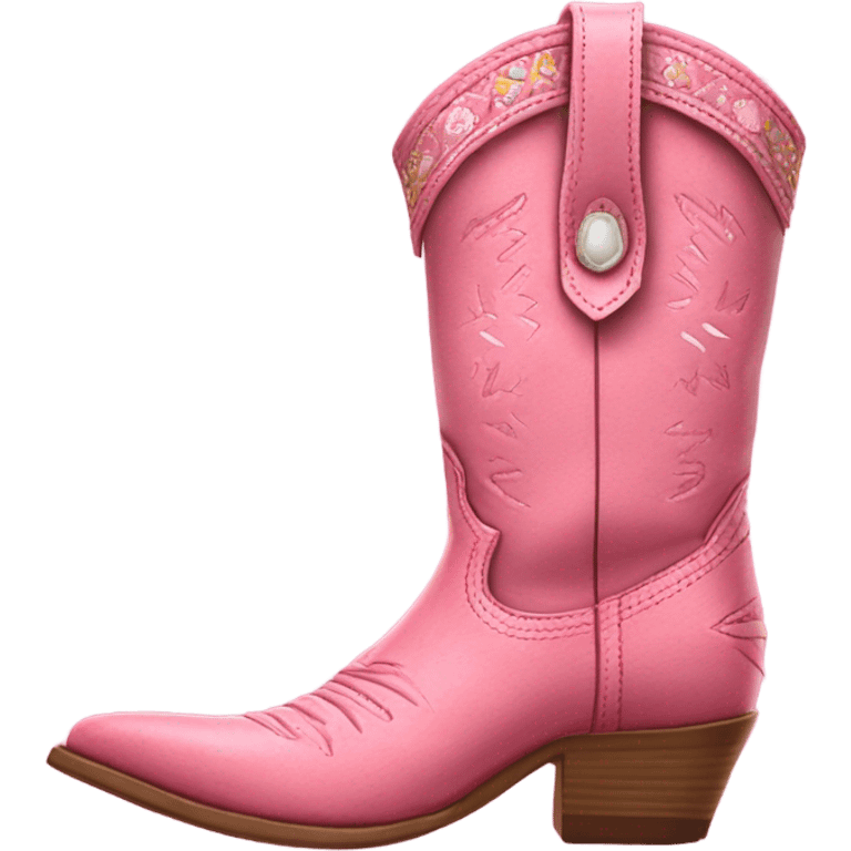 Pink cowgirl boots emoji