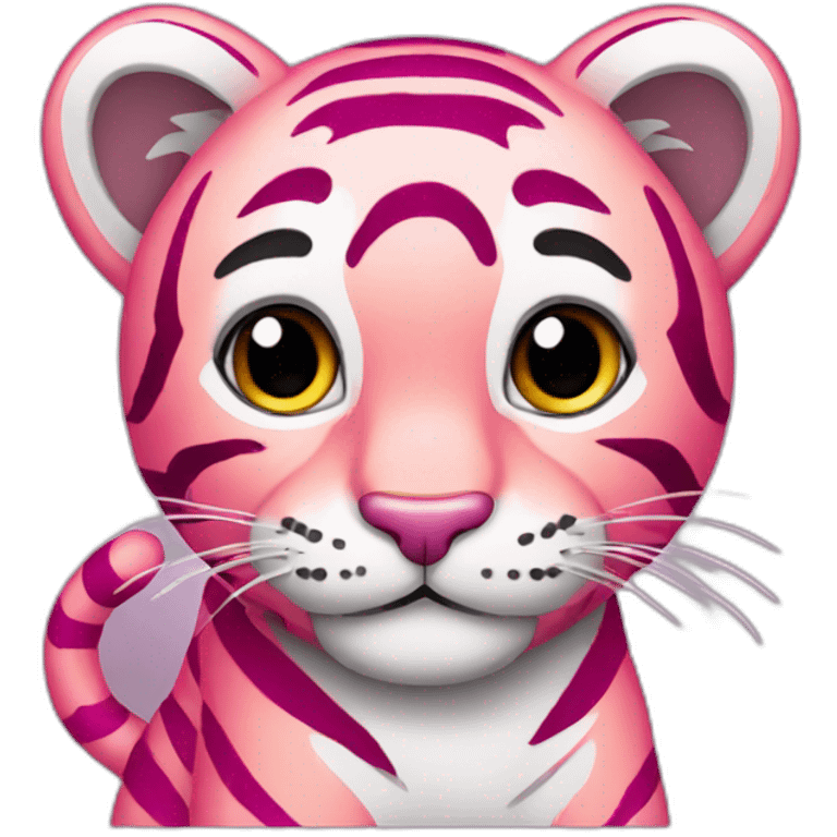 pink tiny tiger emoji