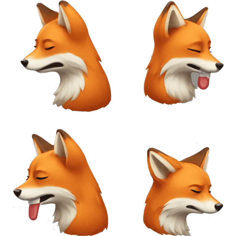 fox having a fever emoji