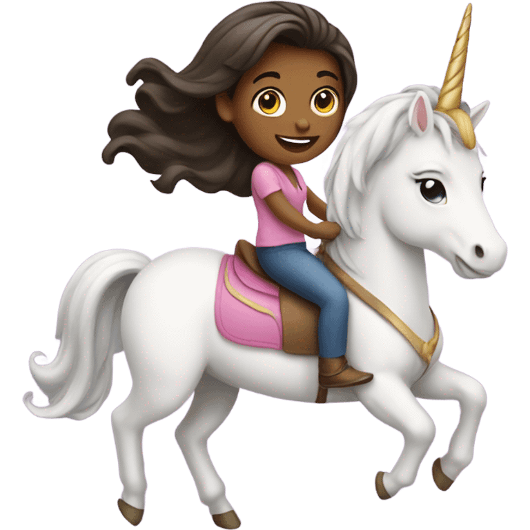 a girl riding a unicorn in lebanon emoji