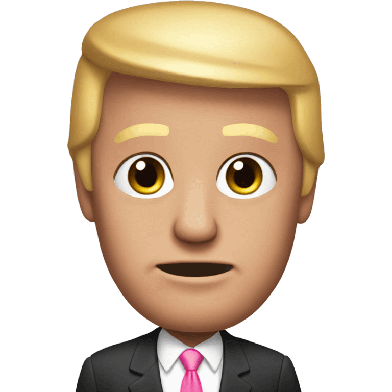 Donald trump with pink nails emoji