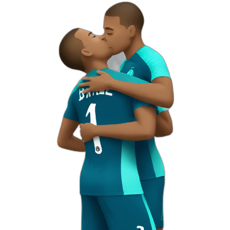 Mbappe head kiss emoji