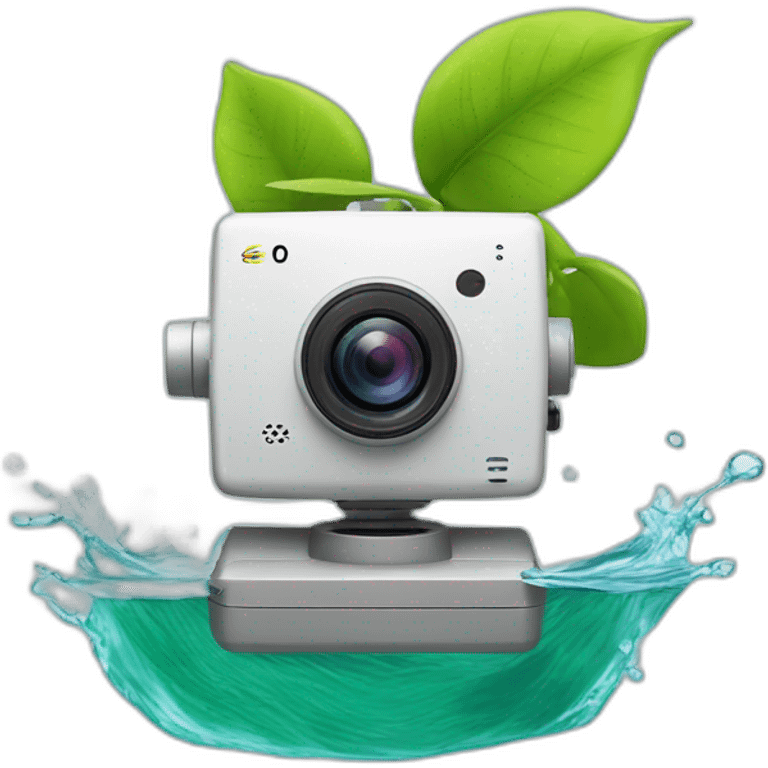 security-ptz-camera-and-small-leaf-floating-on-water-block emoji