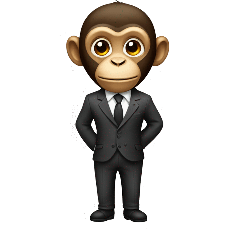 A monkey in a suit emoji