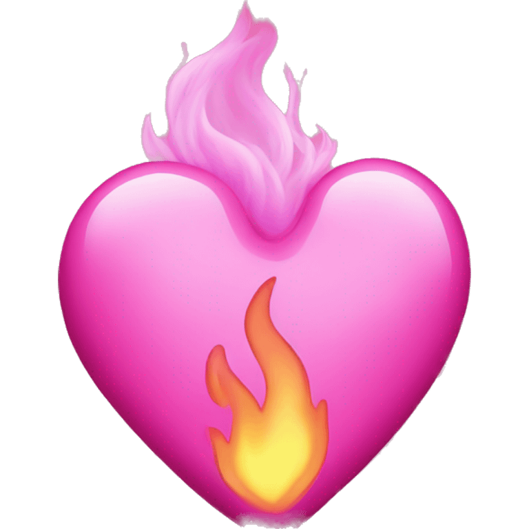 pink heart fire emoji